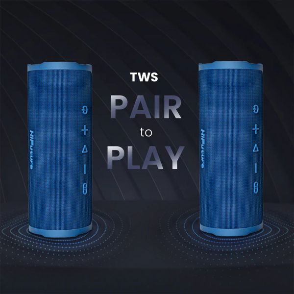 Тонколони HiFuture Ripple Blue, 2-Way Speaker System, 20W*1+10W*1, IPX7 Waterproof, Up to 12 Hours Playtime, Bluetooth 5.3, Pair to Play (TWS Mode)