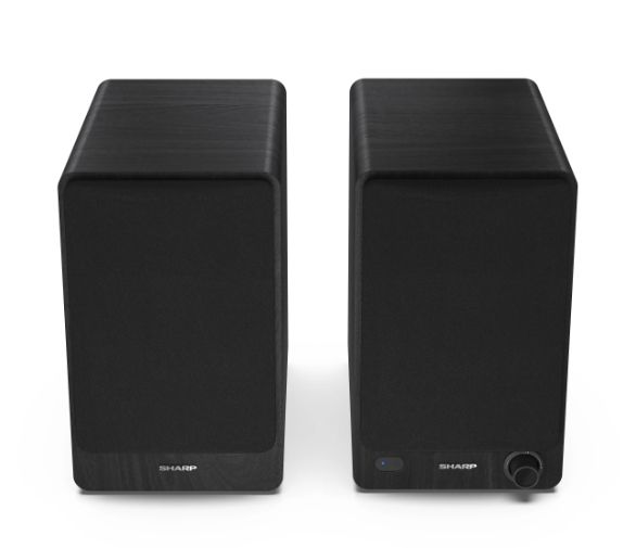 Аудио система Sharp Audio Systems CP-SS30(BK), Hifi Systems BOOKSHELF SPEAKERS 60W (2 x 30W) RMS 2, Bluetooth v5.0, USB playback, MP3 Audio decoder, RCA L/R In, 3.5mm Aux-in / line-in, Digital optical-in, Wooden speaker, Black