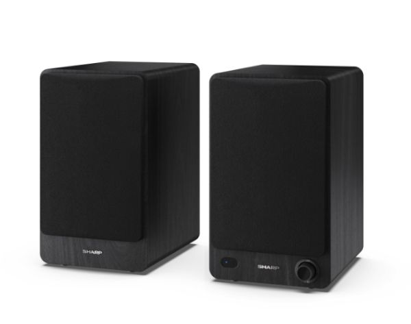 Аудио система Sharp Audio Systems CP-SS30(BK), Hifi Systems BOOKSHELF SPEAKERS 60W (2 x 30W) RMS 2, Bluetooth v5.0, USB playback, MP3 Audio decoder, RCA L/R In, 3.5mm Aux-in / line-in, Digital optical-in, Wooden speaker, Black