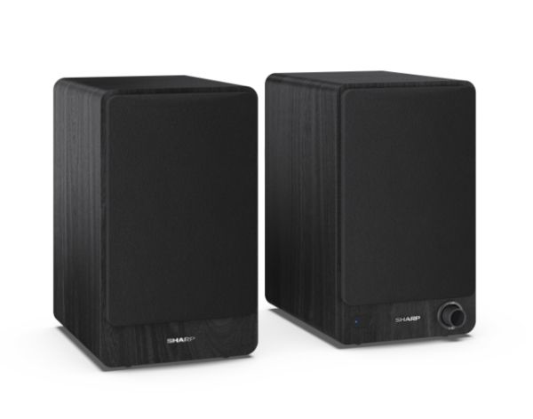 Аудио система Sharp Audio Systems CP-SS30(BK), Hifi Systems BOOKSHELF SPEAKERS 60W (2 x 30W) RMS 2, Bluetooth v5.0, USB playback, MP3 Audio decoder, RCA L/R In, 3.5mm Aux-in / line-in, Digital optical-in, Wooden speaker, Black