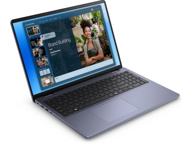 Лаптоп Dell 16 DC16251, Intel Core 7 150U (10 cores, up to 5.4 GHz), 16.0" FHD+(1920x1200) AG 300nits, 16GB, 2x8GB, DDR5, 5200 MT/s, 512GB M.2 PCIe, Intel Graphics, Cam, FPR, Wi-Fi 6E, Backlit Kb, Ubuntu, Aluminium, 3Y PS