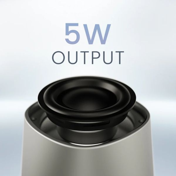 Тонколони HiFuture Mega S Silver Grey, Bluetooth 5.4, MagSafe, 5W Output, Built-in MIC support Handsfree, Pair to Play (TWS Mode), Up to 10 Hours Playtime, Wireless Charge (7.5W-15W), Phone Holder