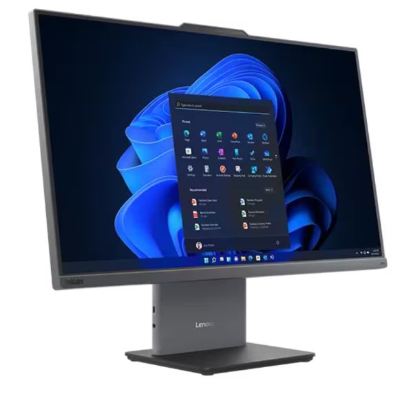 Настолен компютър - всичко в едно Lenovo ThinkCentre neo 50a 27 G5 AIO Intel Core i7-13620H (up to 4.9GHz, 24MB), 16GB DDR5 5200MHz, 512GB SSD, 27" FHD (1920x1080) IPS AG, Intel UHD Graphics, WLAN, BT, 5MP Cam, KB, Mouse, Luna Grey, Monitor Stand, DOS, 3Y