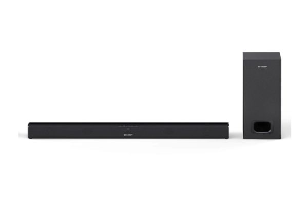 Аудио система Sharp Soundbar HT-SBW110, SLIM 180W 2.1 Wired Subwoofer, HDMI & BLUETOOTH, wireless music streaming, HDMI ARC/CEC, 3.5mm Aux-in, Digital Optical Audio Input, Matt black