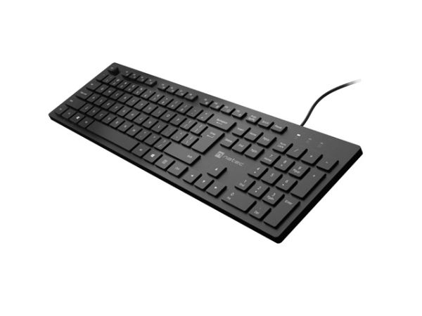 Клавиатура Natec Keyboard Herring US, Black, Slim