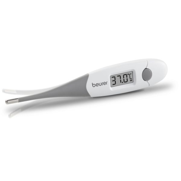 Термометър Beurer FT 16/1 clinical thermometer, Contact-measurement technology, Display in °C, Result after just 10 sec, Protective cap; Waterproof, white