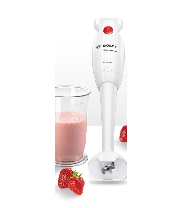 Пасатор Bosch MSM14100, Blender, CleverMixx, 400 W, Included transparent jug, White, deep red