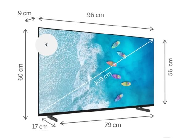 Телевизор Thomson 43" UHD Google TV; 3840 x 2160 (4K UHD), DLED, 60 Hz, Dolby Audio, Google Cast, DVB-T/T2/C/S/S2, HDR10,  Wi-Fi, Bluetooth, LAN, HDMI 3 (2.1), USB 2 (2.0), AV IN, Hotel mode, Side Feet, Black