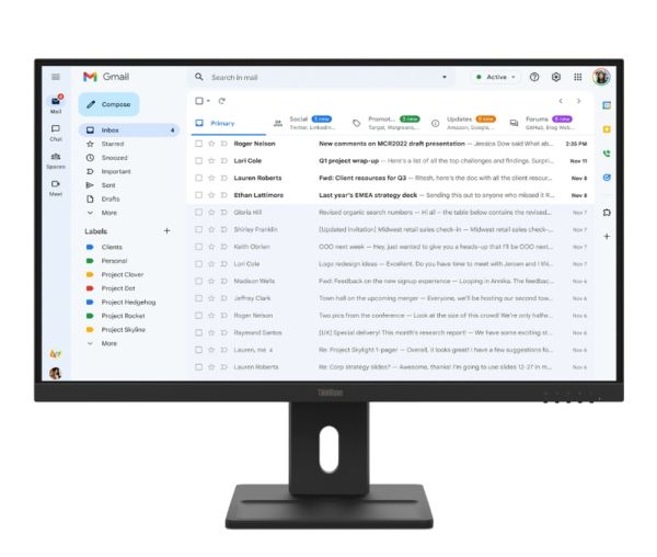 Монитор Lenovo ThinkVision E27-40 27" IPS, WLED, 1920x1080, 16:9, 100Hz, 300 cd/m2, 1500:1, Speakers 2Wx2, HDMI, DP, VGA, Tilt, Swivel, Pivot, Height Adjust Stand