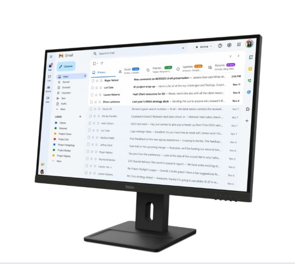 Монитор Lenovo ThinkVision E27-40 27" IPS, WLED, 1920x1080, 16:9, 100Hz, 300 cd/m2, 1500:1, Speakers 2Wx2, HDMI, DP, VGA, Tilt, Swivel, Pivot, Height Adjust Stand
