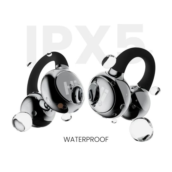 Слушалки HiFuture FlexClip Black, Open Ear Comfort, Bluetooth 5.4, 4 Mics ENC Calling System, Playtime up to 30 Hours, IPX5 Waterproof, 12mm Driver Bass Boost