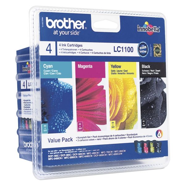 Консуматив Brother LC-1100BK/C/M/Y VALUE BP Ink Cartridge Standard Set 