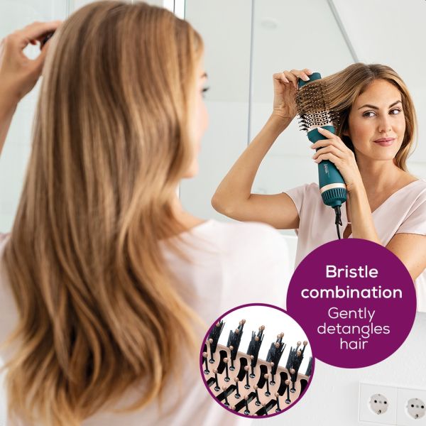 Електрическа четка за коса Beurer HC 45 Ocean 2-in-1 volumising hair dryer brush,  ionic function, caremic coating, 1000W, 2 heat and blower settings incl. cold air function