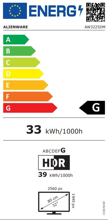Монитор Dell Alienware AW3225DM, 31.5" Curved WQHD LED AG , VA, 1ms GTG, 3000:1, 400 cd/m2, 2560x1440, 180 Hz, 95% DCI-P3, HDR, VRR, AMD FreeSync, VESA AdaptiveSync, HDMI, DP, USB 5Gbps, PIP, PBP, Height Adjustable, Tilt, Black