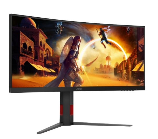 Монитор AOC CU34G4Z, 34" Curved 1500R, VA, WLED, 3440x1440@240Hz, 1ms GtG, 0.3ms MPRT, 450cd m/2, 2500:1, 80M:1 DCR, Adaptive Sync, FlickerFree, Low Blue Light, Tilt, Height Adjust, Pivot, Swivel, 2xHDMI, DP, USB hub
