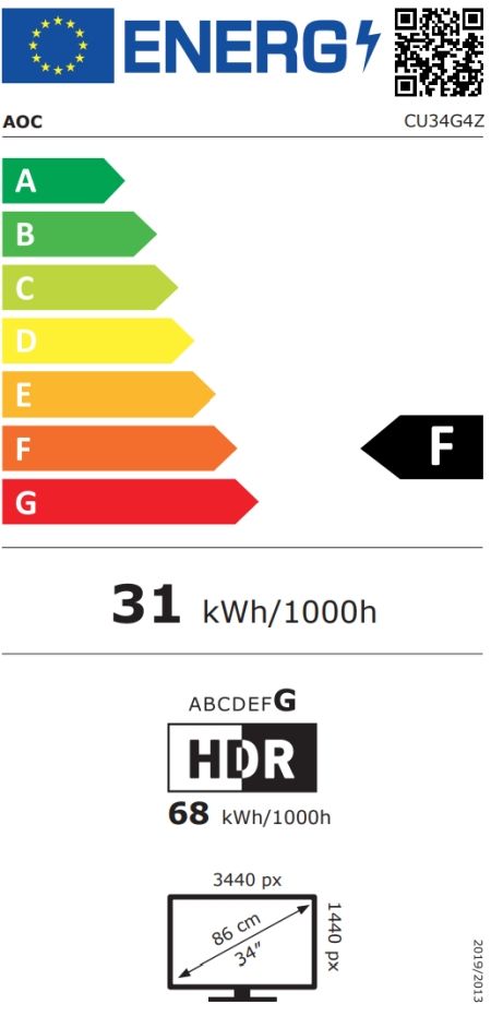 Монитор AOC CU34G4Z, 34" Curved 1500R, VA, WLED, 3440x1440@240Hz, 1ms GtG, 0.3ms MPRT, 450cd m/2, 2500:1, 80M:1 DCR, Adaptive Sync, FlickerFree, Low Blue Light, Tilt, Height Adjust, Pivot, Swivel, 2xHDMI, DP, USB hub