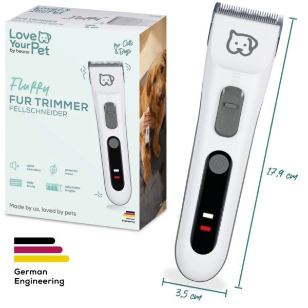 Машинка за подстригване Beurer PP 110 Fluffy Professional grooming for dogs and cats;individually adjustable cutting lengths and extra-long battery life;Quiet motor;Wide stainless steel blade