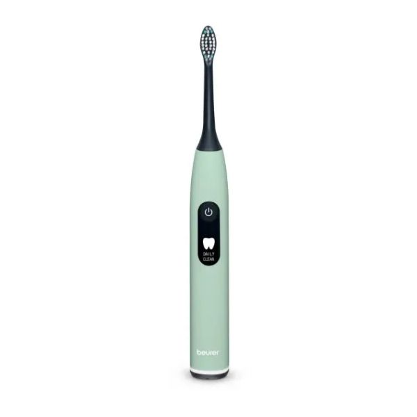 Електрическа четка за зъби Beurer SC 50 peppermint Electric Sonic Toothbrush, up to 80,000 mov/min, 5 cleaning programs: Clean, Sensitive, Polish, Gum Care, Whiten, Pressure sensor , 2-min. timer, Incl. 2 toothbrush heads and magnetic charging plate, 22 d