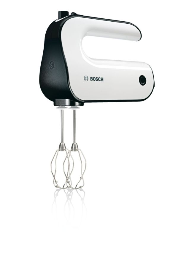 Миксер Bosch MFQ4020, Hand mixer, Styline, 450 W, with innovative FineCreamer stirrers, blender attachment, 5 speed settings, additional pulse/turbo setting, White -black