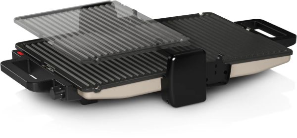 Контактен грил Bosch TCG3302, Contact grill 3 in 1, 2000 W,  Removable aluminum grill plates with non-stick ceramic coating, silver