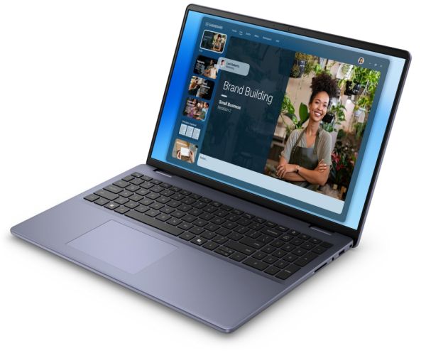 Лаптоп Dell 16 DC16251, Intel Core 5 120U (10 cores, up to 5.0 GHz), 16.0" FHD+(1920x1200) AG, 300nits, 16GB, 2x8GB, DDR5, 5200 MT/s, 512GB M.2 PCIe, Intel Graphics, Cam, FPR, Wi-Fi 6E, Backlit Kb, Ubuntu, Aluminium,3Y PS