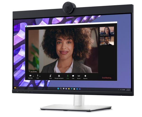 Монитор Dell P2424HEB, 23.8" Video Conferencing, FullHD (1920x1080) AG, IPS, 16:9, 5ms, 1000:1, 250 cd/m2,  99% sRGB, HDMI, DP, USB-C, USB 3.2 hub, RJ45, 1x 4MP RGB + IR 2K camera, 2x digital mic, 2x 5W speaker, Height Adj, Pivot, Swivel, Tilt, Black