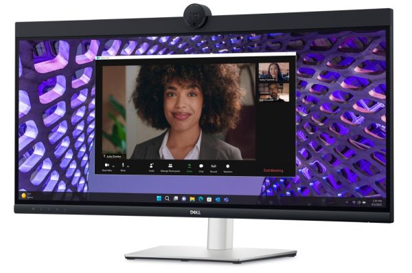 Монитор Dell P3424WEB, 34" Curved Video Conferencing, WQHD AG, IPS, 21:9, 5ms, 1000:1, 300 cd/m2, (3440x1440 ), 99% sRGB, HDMI, DP, USB-C, USB 3.2 hub, RJ45, ComfortView Plus, Height Adjustable, Swivel, Tilt, Black