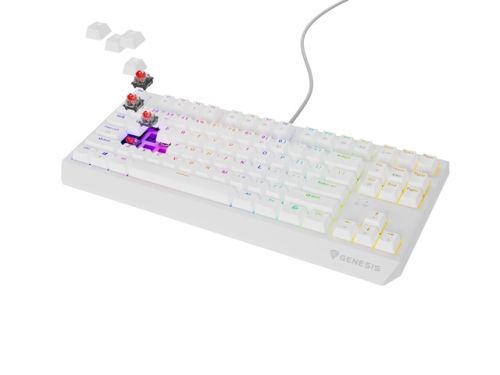 Клавиатура Genesis Gaming Keyboard Thor 230 TKL US RGB Mechanical Outemu Red White Hot Swap