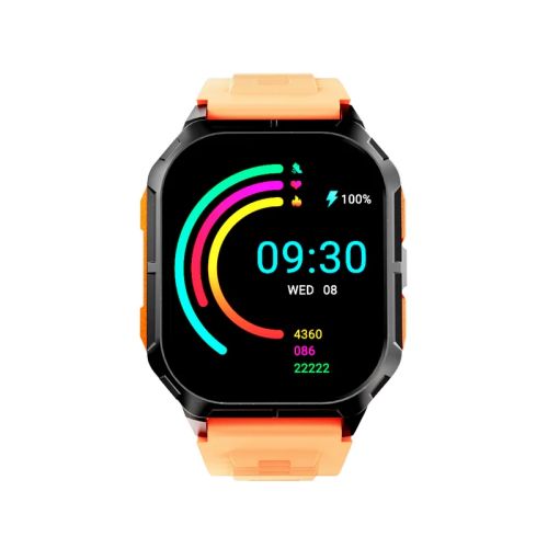 Часовник HiFuture Ultra 3 Black Orange, 2.0" IPS, 240x296, Bluetooth Call, IP68 Waterproof, 24/7 True Heart Rate & Blood Oxygen Sensor, Up to 7 days daily use, 100+ Sports Mode