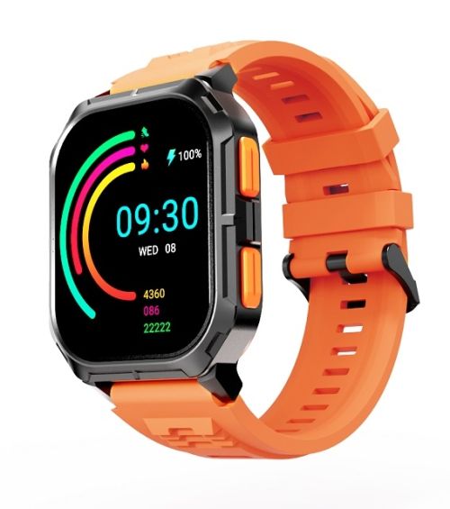 Часовник HiFuture Ultra 3 Black Orange, 2.0" IPS, 240x296, Bluetooth Call, IP68 Waterproof, 24/7 True Heart Rate & Blood Oxygen Sensor, Up to 7 days daily use, 100+ Sports Mode