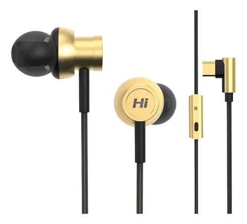 Слушалки HiFuture Hi5 Champagne Gold, Metal Body by CNC, High Clarity Microphone, TYPE-C Plug Cord-controlled, Hi-Res Audio Certified, Total cable length 1220mm±30mm