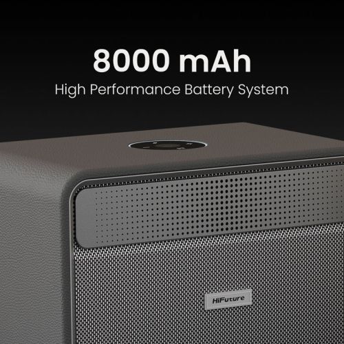 Тонколони HiFuture Passion X Black, 100W Output (Max.Power), Built-in Powerful DSP with DynaBoost Technology, Crafted Wood Cabin, Wireless 5.4, Two-Way Full Range Speaker System, Built-in 8000mAh High-Performance Battery System, Pair to Stereo Sound Syste