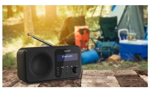 Радио Sharp Radios DR-P420(BK), PORTABLE DIGITAL RADIO, Bluetooth 5.0, 20 DAB+/DAB/FM, Auto time/date, LCD Display, Dual alarm,Micro USB x1 (power supply),3.5mm Headphone jack / line-out, Black