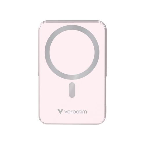 Външна батерия Verbatim Charge 'n' Go Power Bank with Stand Magnetic Wireless 10000mAh Pink