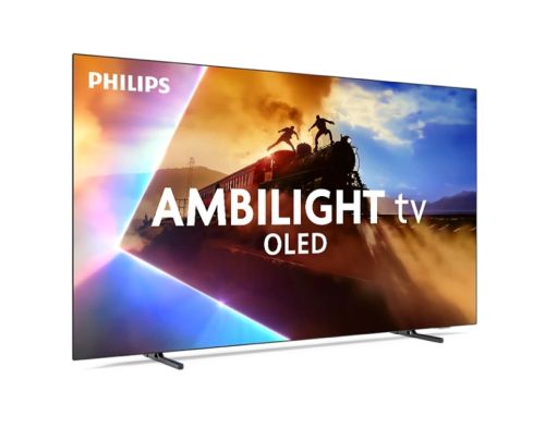 Телевизор Philips 55OLED770/12, 55" UHD 4K OLED 120Hz Ultra-low lag, 3840x2160, DVB-T/T2/C/S/S2, Ambilight 3, HDR10+, Titan OS, Dolby Vision, Atmos, DTS:X, P5 Perfect Picture /Al, BT 5.2, 4*HDMI, VRR, 2* USB, 802.11ac,  20W RMS