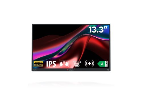 Монитор Verbatim Portable 13.3"  WUXGA Touch Monitor ALU with Wireless Power Supply incl. Power Bank 5000mAh
