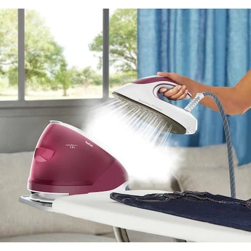 Парогенератор Tefal SV9201E0, Express Protect, red, 2800W, manual temp settings, 7.5bars, 130g/min, steam boost 530g/min, Durilium Airglide Autoclean soleplate, AD, AO, removable water tank 1,8L, calc collector, lock system, fast heat up 2min
