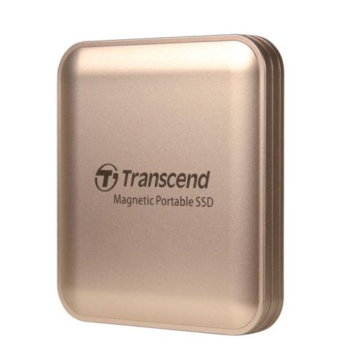 Твърд диск Transcend 2TB, External SSD, ESD420G, USB 20Gbps, Type C, Magsafe, Champagne Gold