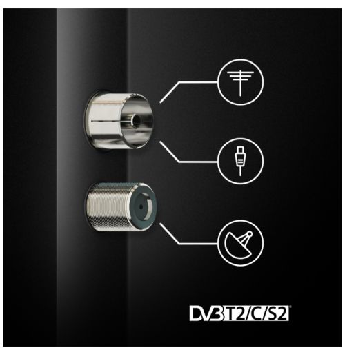 Телевизор Thomson 50" QLED Google TV; 3840 x 2160 (4K UHD), 4000:1, QLED, 60 Hz, DVB-T/T2/C/S/S2, HDR10, Wi-Fi, Bluetooth, LAN, HDMI 2 (2.0) + 2 (2.1), USB 2 (2.0) + 1 (3.0), Hotel mode, Central Swivel Stand, Dark gray