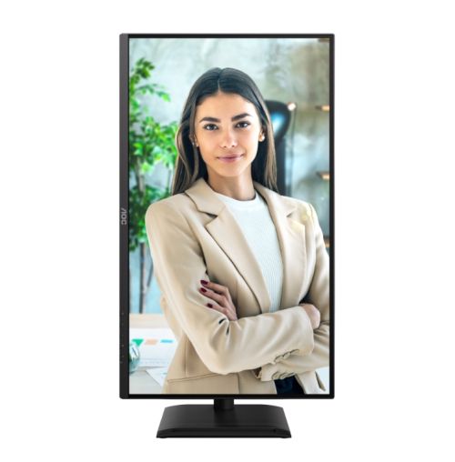 Монитор AOC Q27P4U, 27" IPS WLED, 2560x1440@120Hz, 4ms GtG, 350cd m2, 1500:1, DCR 50M:1, Adaptive Sync, FlickerFree, Anti Blue Light, 2Wx2, Tilt, Height Adjust, Pivot, Swivel, 2xHDMI, DP, USB hub