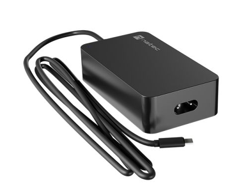 Адаптер Natec Natec Laptop Charger Grayling GAN USB-C 65W for laptops, tablets, phones