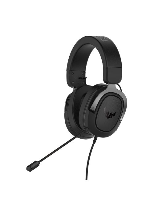 Слушалки Asus TUF Gaming H3 Wired Headset(Discord Certified Mic, 7.1 Surround Sound, 50mm Drivers, Lightweight, 3.5mm, For PC, Mac, PS4, Xbox One, Switch and Mobile Devices), Black