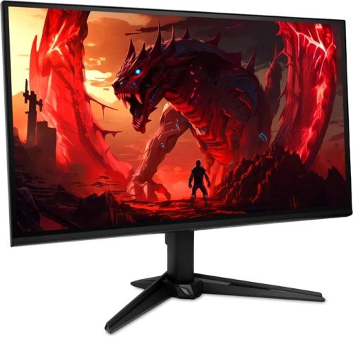 Монитор Acer Nitro QG241YP6bmipx, 60cm 23.8'' FHD (1920x1080) IPS, ZeroFrame, 144Hz, 1ms(VRB), 250nits, 100M:1, HDMI, DP, Audio out, Speakers, FreeSync,Tilt,  BluelightShield, Vesa, Black