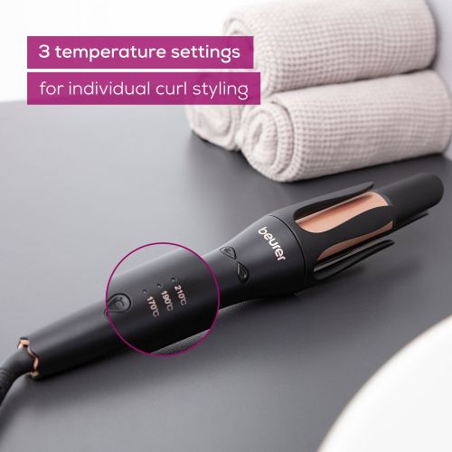 Маша Beurer HT 75 Automatic Hair Curler, 4-way ion outlet, 3 temperature settings: 170, 190, 210°C, Ceramic and tourmaline-coated, Smart timer
