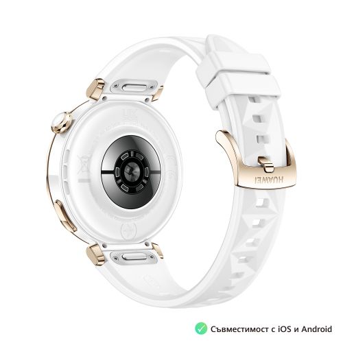 Часовник Huawei Watch GT5 Pro Jana-B29F, 1.32" Amoled 466x466, PPI 352, BT5.2, BLE/BR/EDR, 323mAh, TruSense System, ECG analysis, Battery life up to 7 days, Compatible with iOS and Android devices, White Fluoroelastomer + Huawei FreeBuds SE 3 ULC-CT020 Bl