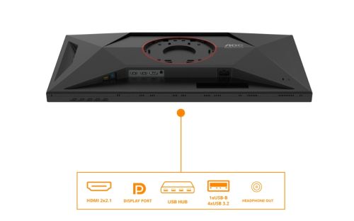 Монитор AOC U27G4XM, 27" Fast IPS MiniLED, 3840x2160@160Hz, 1ms GtG, 1200cd/m2, 1000:1, 80M:1 DCR, Adaptive Sync, FlickerFree, Low Blue Mode, Tilt, Height Adjust, Pivot, Swivel, HDMI, DP, USB hub