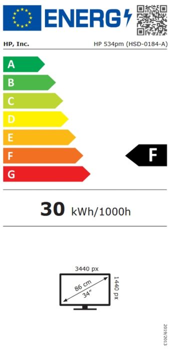 Монитор HP Series 5 Pro 34" WQHD USB-C Conferencing Monitor - 534pm