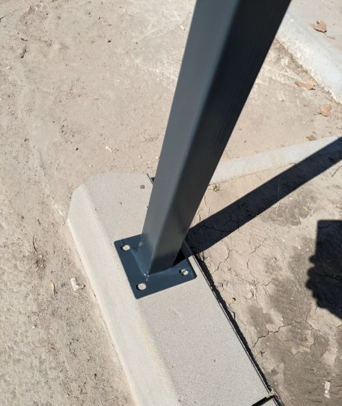 Ограден кол с планка | за 3D пана | поцинкован и боядисан | 75–200 см