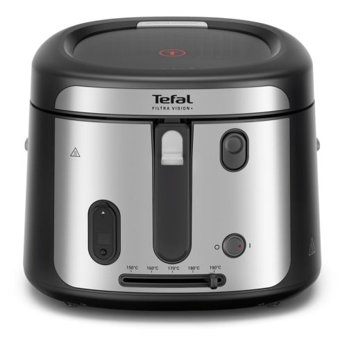 Фритюрник Tefal FF2588E0 Filtra Vision+, black, 1.2Kg / 2.1L, 1900W, timer, fix bowl, washable (lid, basket), adj. thermostat, on/off