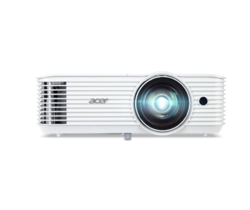 Мултимедиен проектор Acer Projector S1387n, DLP, Short Throw 0.5, WXGA (1280x800), 4000 ANSI Lum, 20 000:1, 1x Zoom, 2x HDMI (1.4b), Component Video (D-sub), PC Audio 3.5mm, RCA, DC Out (5V/1A, USB-A), RG-45, RS232, Speaker 16W, 3.1 kg, 3Y, White
